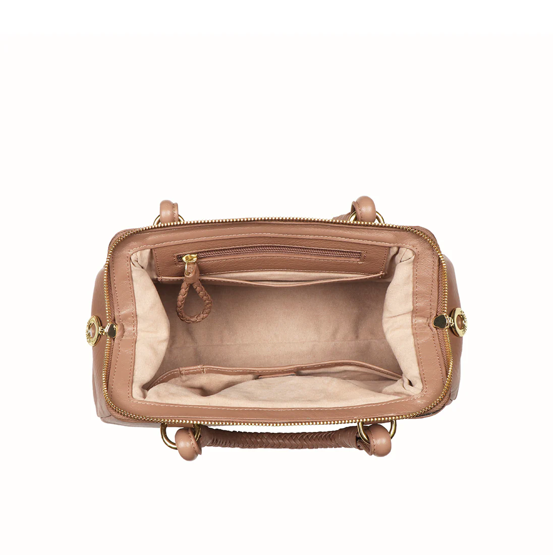 Callas 06 Nude Leather Shoulder Bag - Image 7
