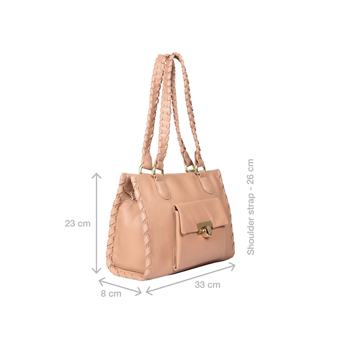 Callas 07 Nude Leather Tote Bag - Image 4