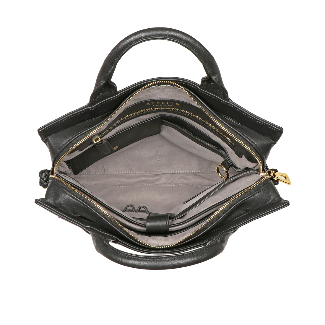Callas 08 Black Leather Laptop Bag - Image 5