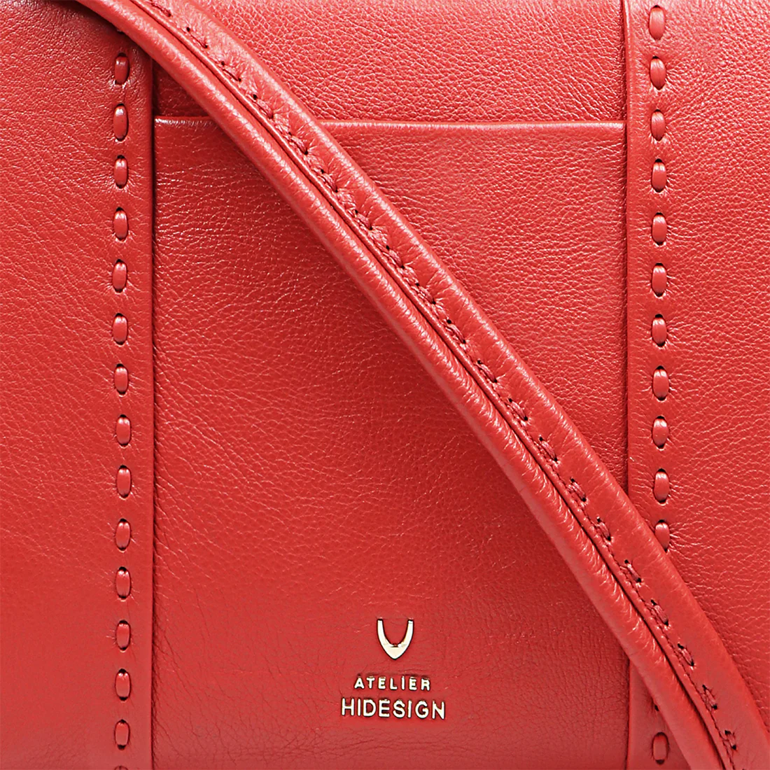 Callas 08 Red Leather Laptop Bag - Image 5