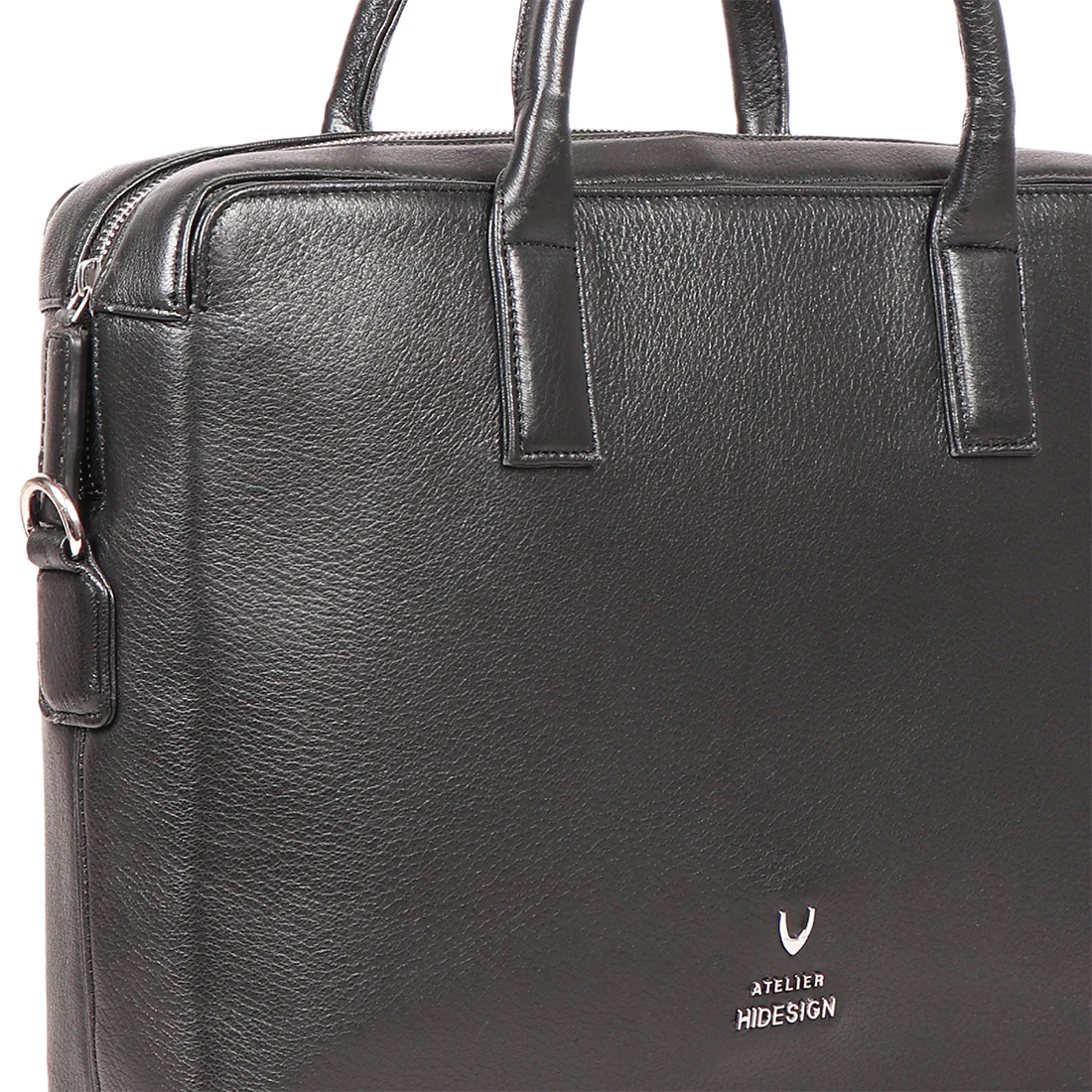 Callas 09 Black Leather Laptop Bag - Image 7
