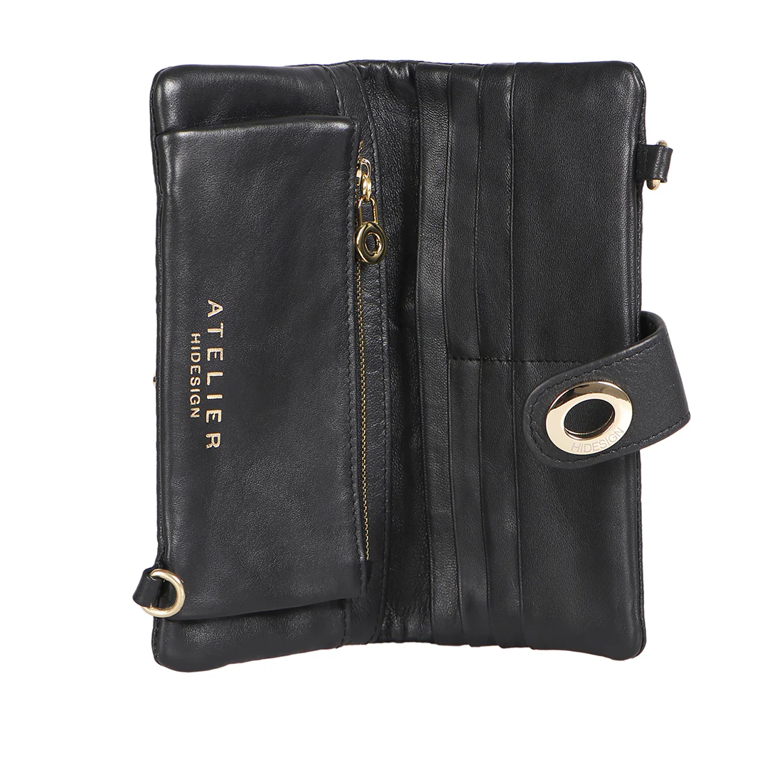Callas W2 Black Leather Sling Wallet - Image 3