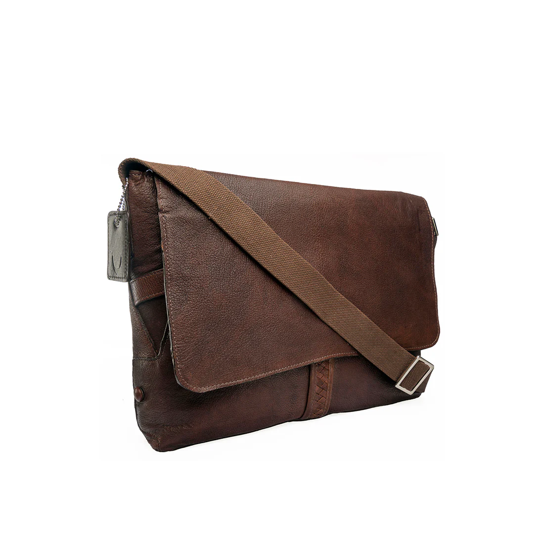 Camaro 01 Brown Leather  Messenger Bag - Image 4