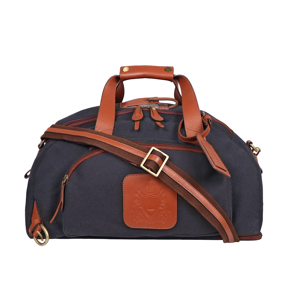 Cameron 2 Blue Canvas Duffle Bag - Image 2