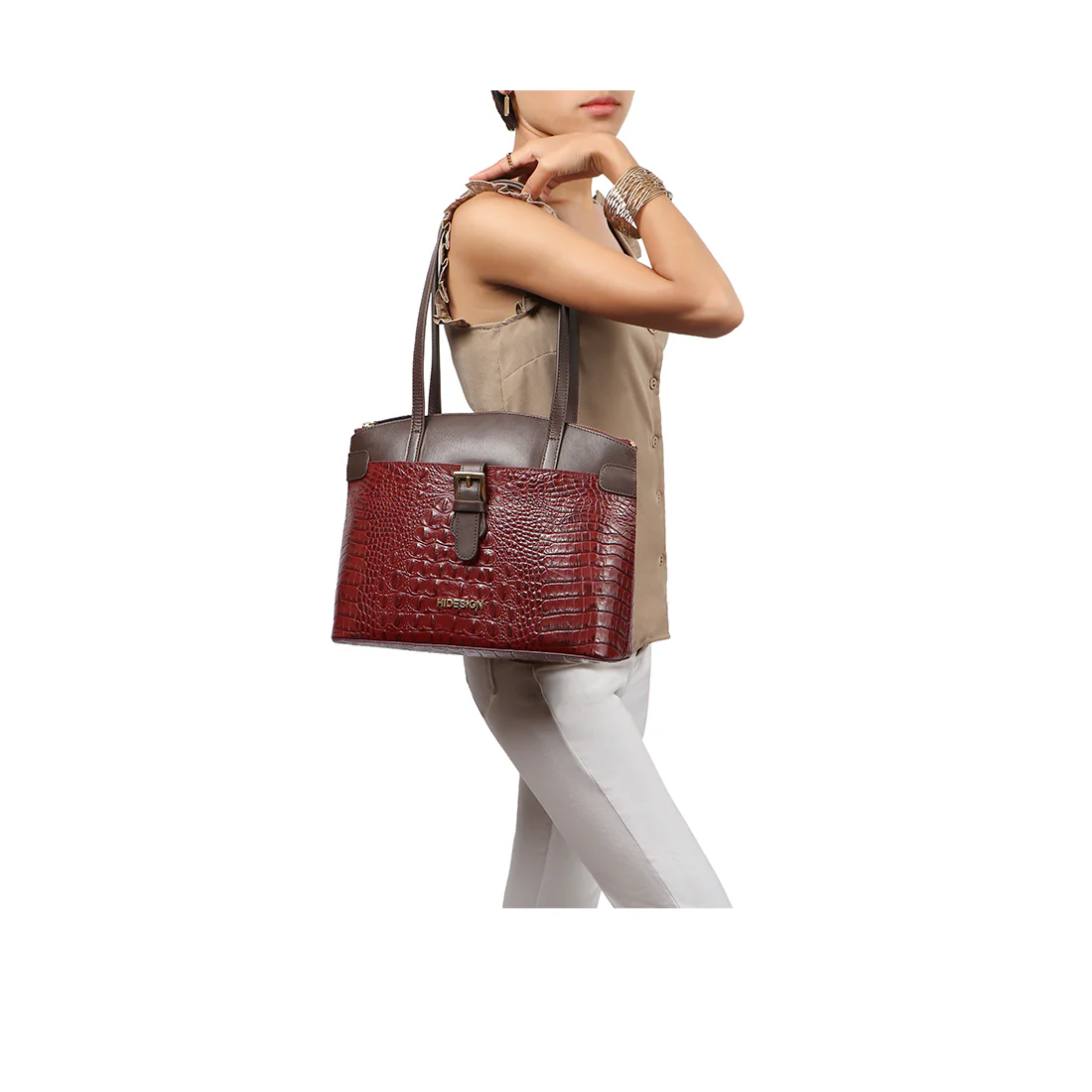 Camila Sb 02 Red Leather Tote Bag - Image 2