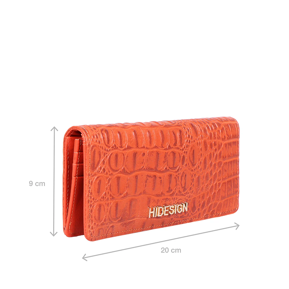 Carly W2 Orange Leather Bi-Fold Wallet - Image 2
