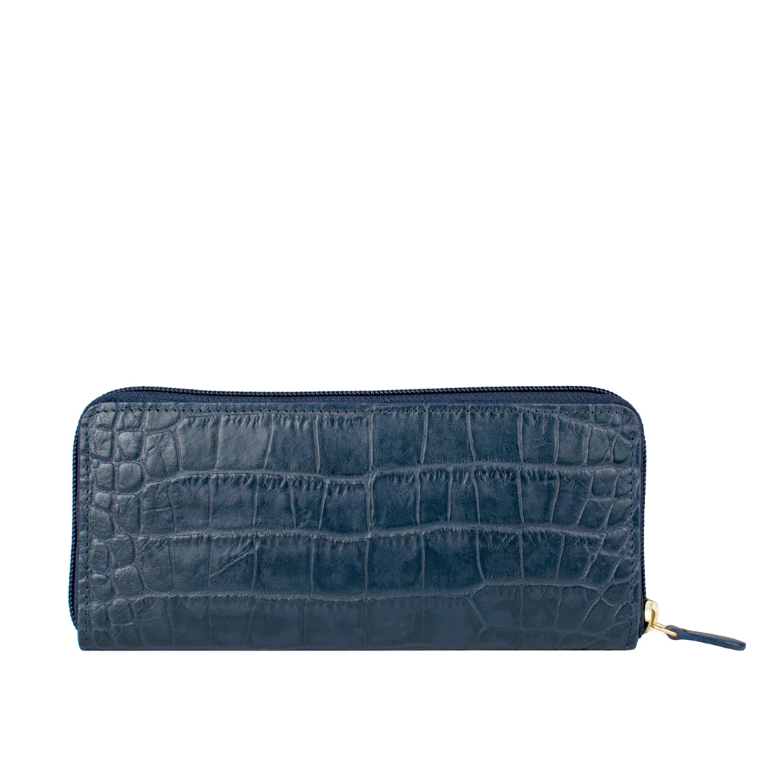 Carly W3  Blue Leather Zip Around Wallet - Image 3
