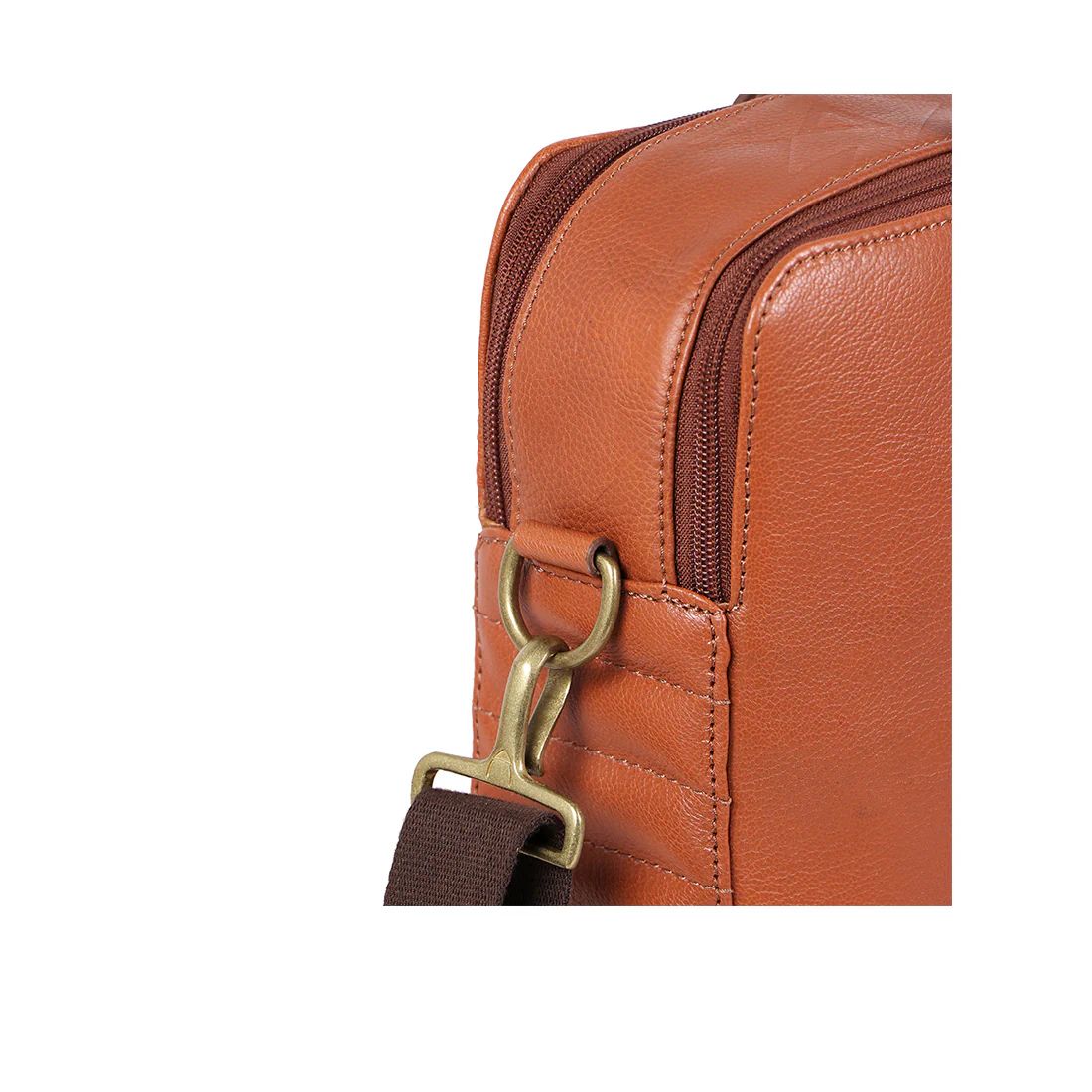 Carnaby 03 Tan Leather Briefcase - Image 6