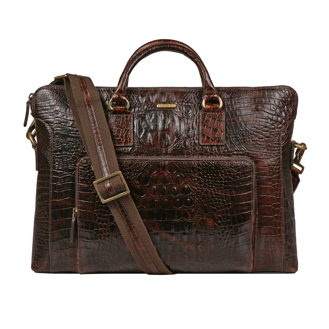 Carnegie 02 brown Leather  Laptop Bag - Image 3