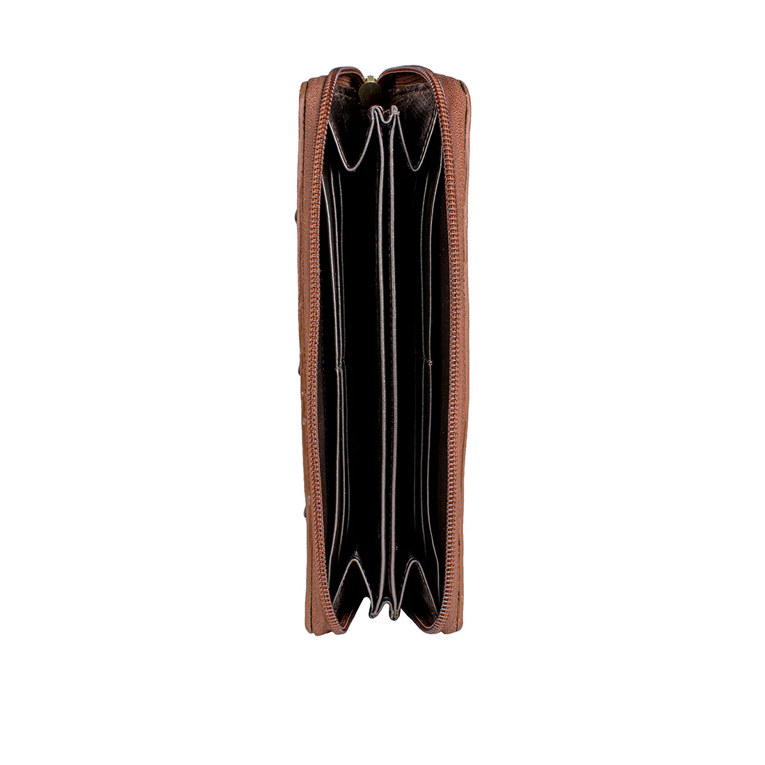 Carrie W1 Tan Leather Zip Around Wallet - Image 4