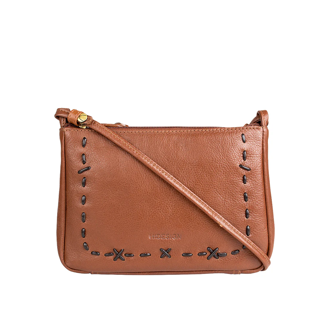Carrie W3 Tan Leather Sling Wallet