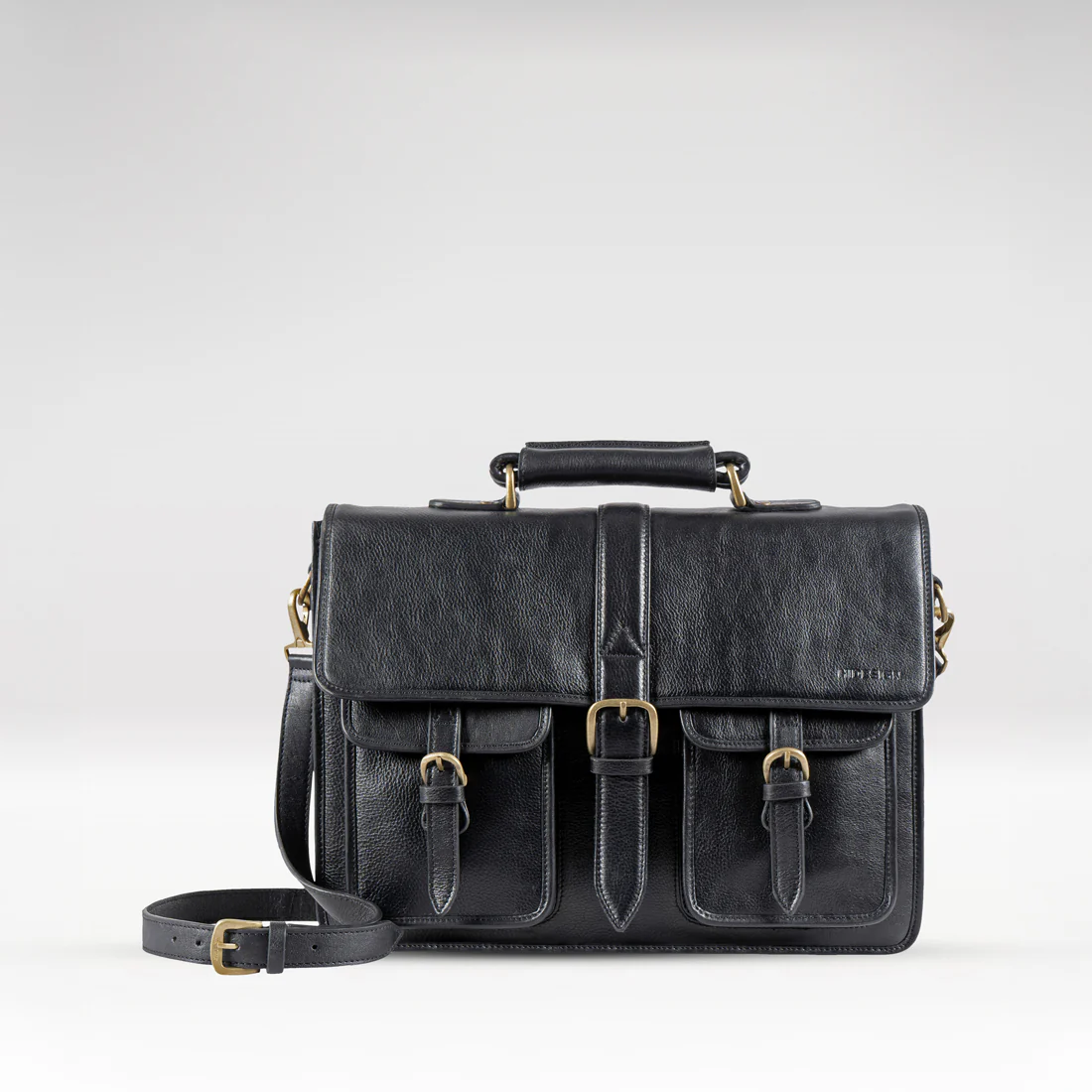 Castello Black Leather Briefcase