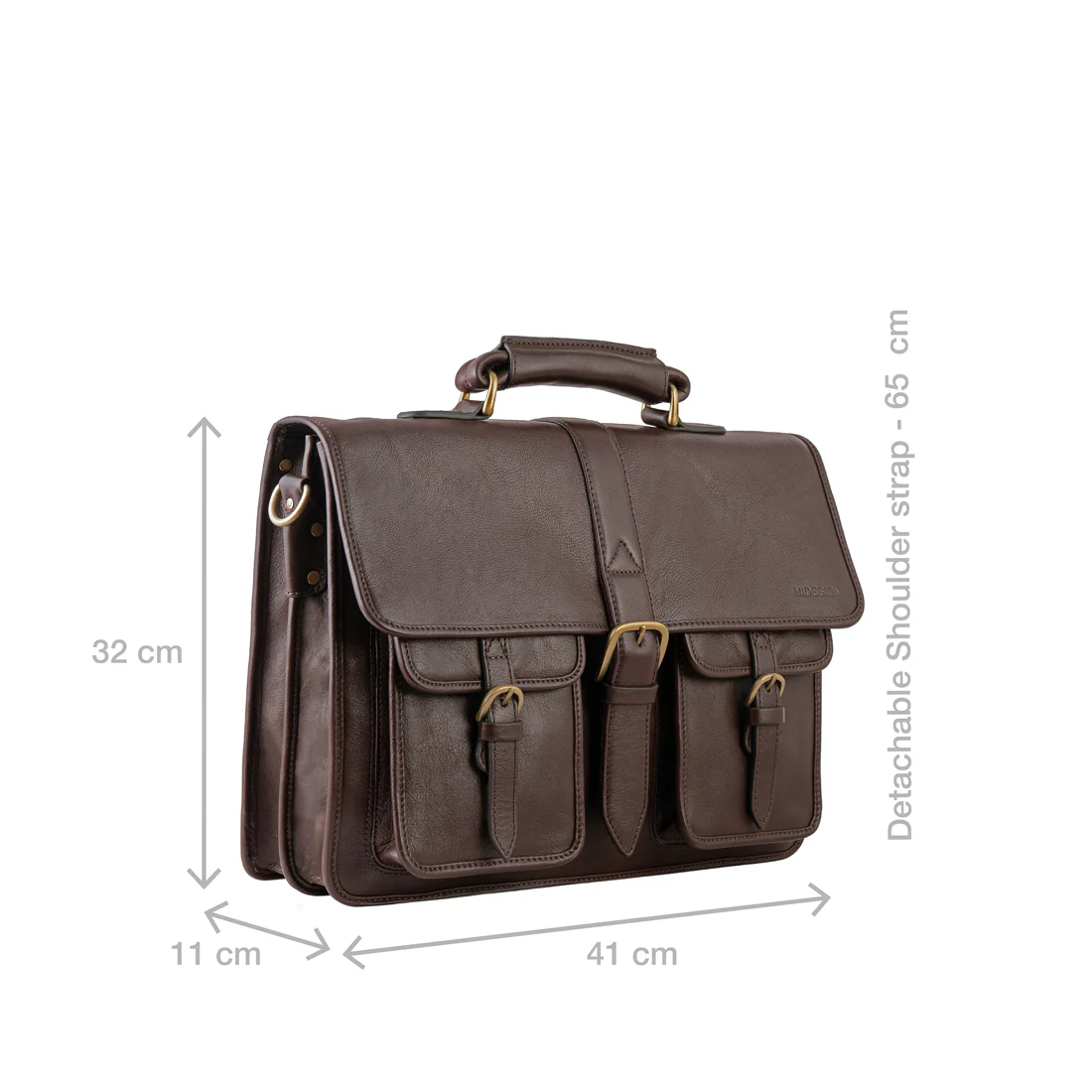 Castello Brown Leather Briefcase - Image 4