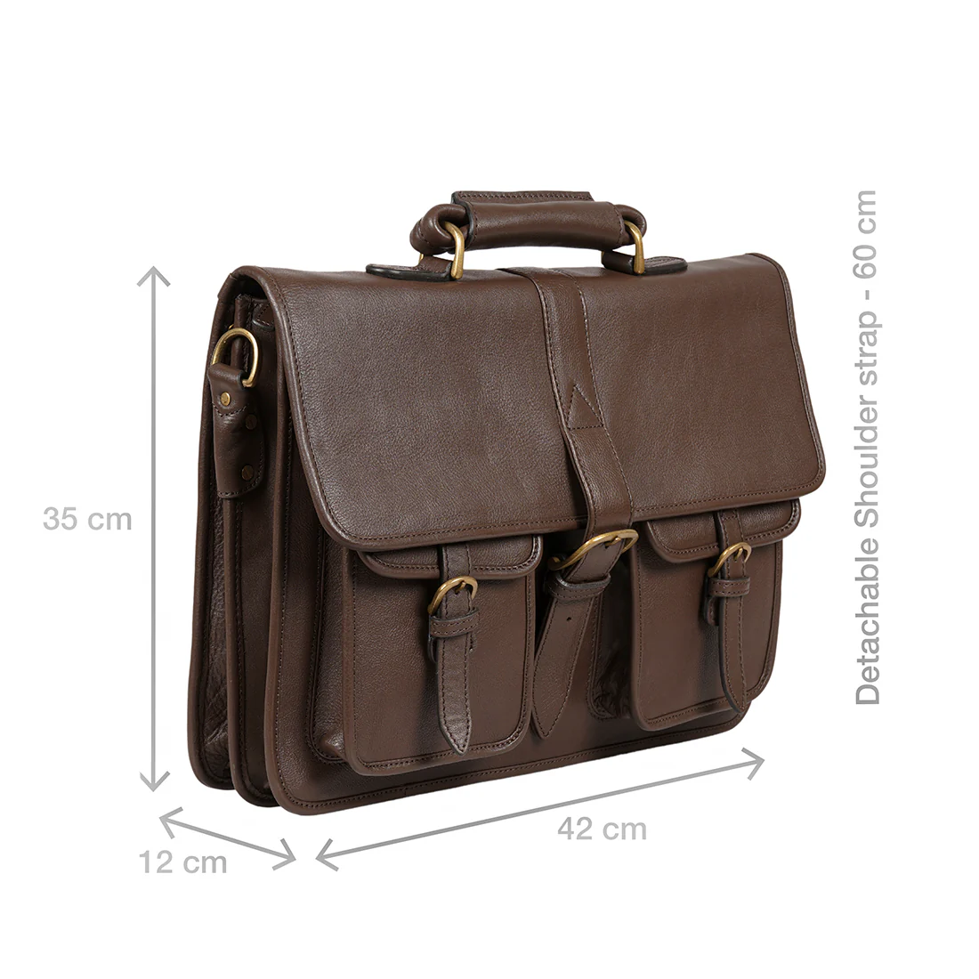 Castello Brown Leather  Briefcase - Image 2