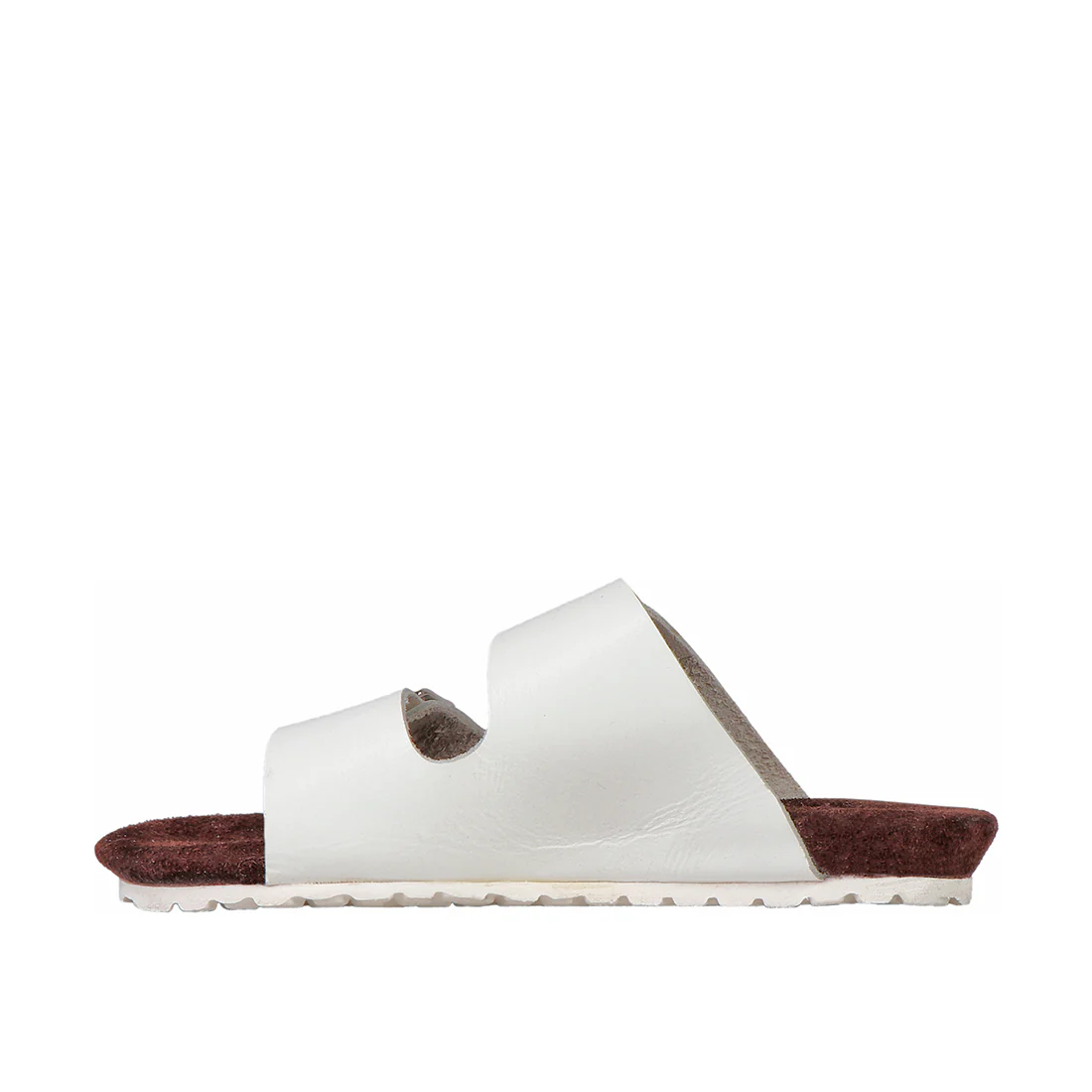 Cersie Women's White Leather Sandals - Image 3