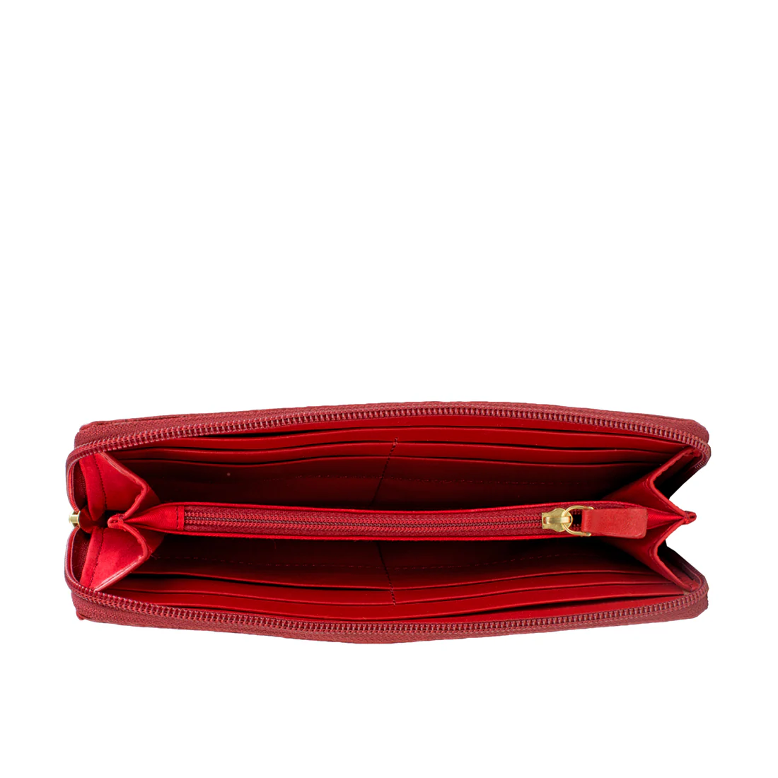 Cerys W3 Red Leather Clutch Wallet - Image 4