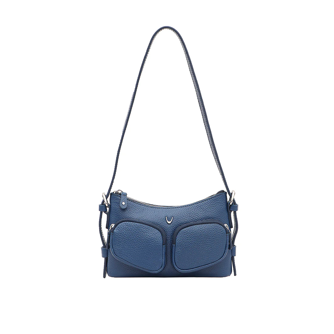 Changi-01 Blue Leather Shoulder Bag - Image 2