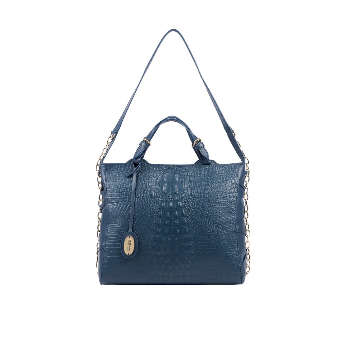 Charleston 01 Blue Leather Satchel - Image 2
