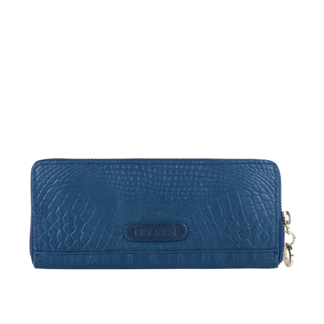 Charleston W2 Blue Leather Zip Around Wallet - Image 4