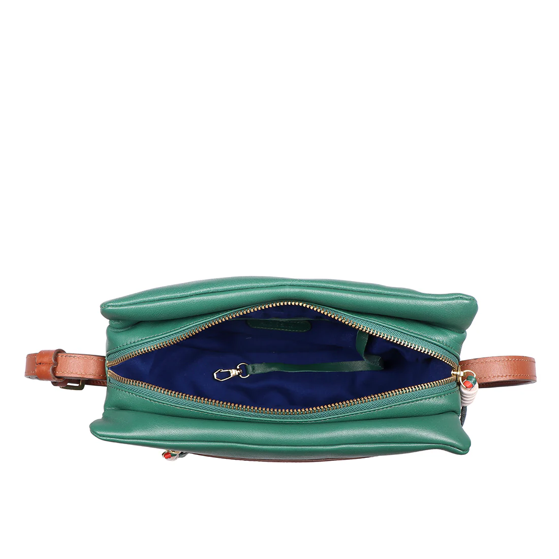 Chiquita 01 Green Leather Shoulder Bag - Image 4