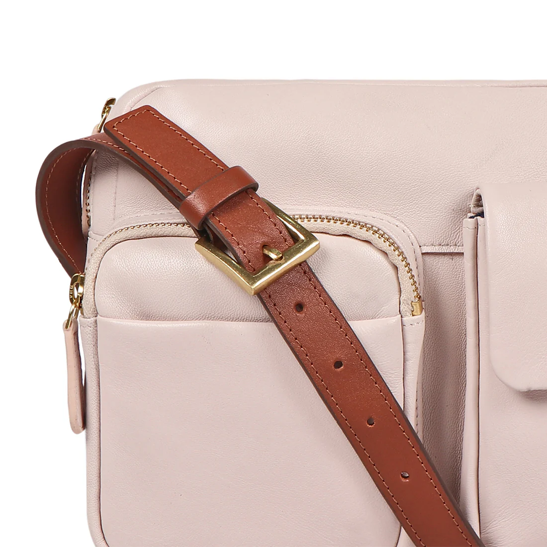 Chiquita 02 Beige Leather Crossbody - Image 5