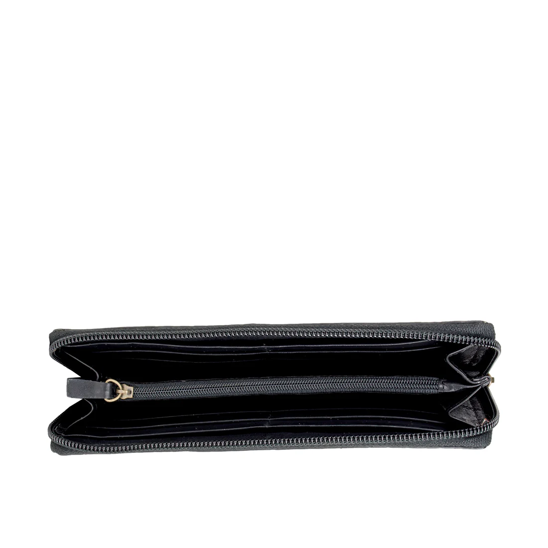 Claea W2 Black Leather Zip Around Wallet - Image 4