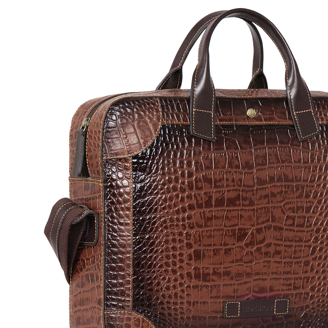 Clooney Tan Leather  Briefcase - Image 6