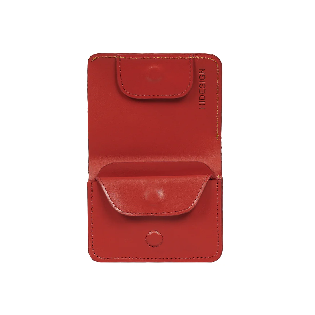 Clover W1 Red Leather Bi-Fold Wallet - Image 4