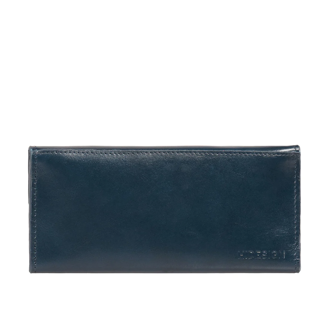 Clover W2 Blue Leather Trifold Wallet - Image 6