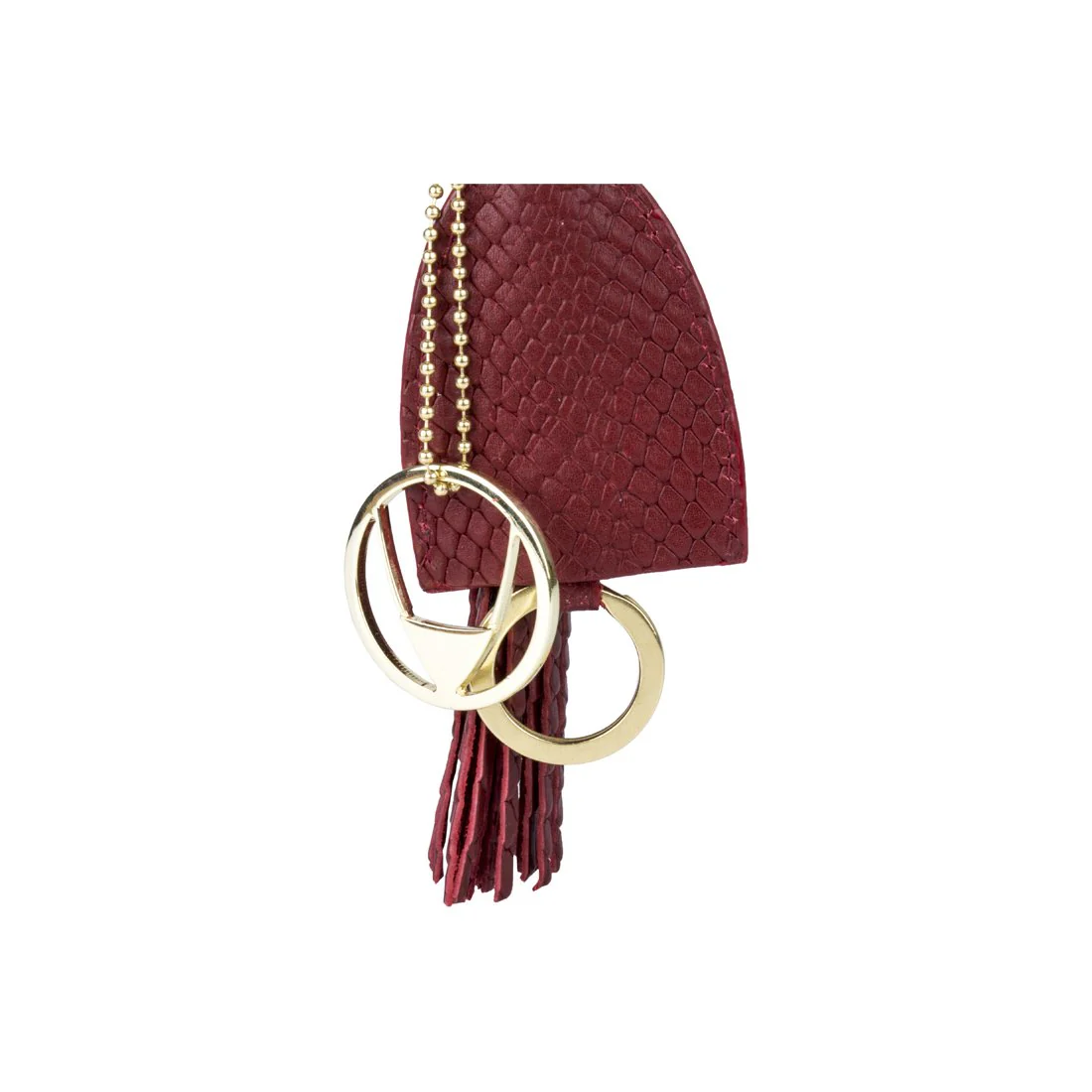 Collette (Kc) Marsala Leather Key Chain - Image 2