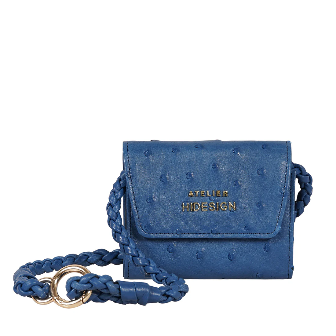 Coral W4 Blue Leather Sling Wallet - Image 2