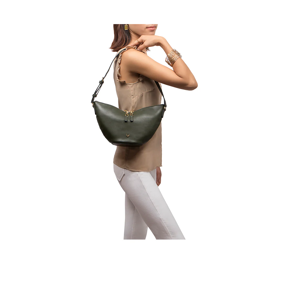 Cordoba 04 Green Leather Shoulder Bag - Image 6