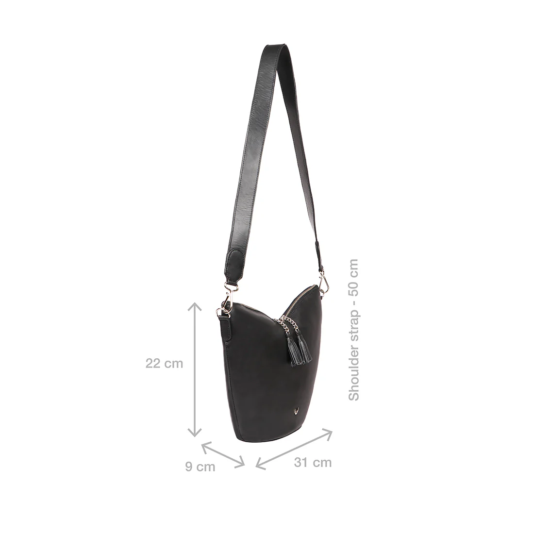 Cordoba 05 Black Leather Shoulder Bag - Image 2