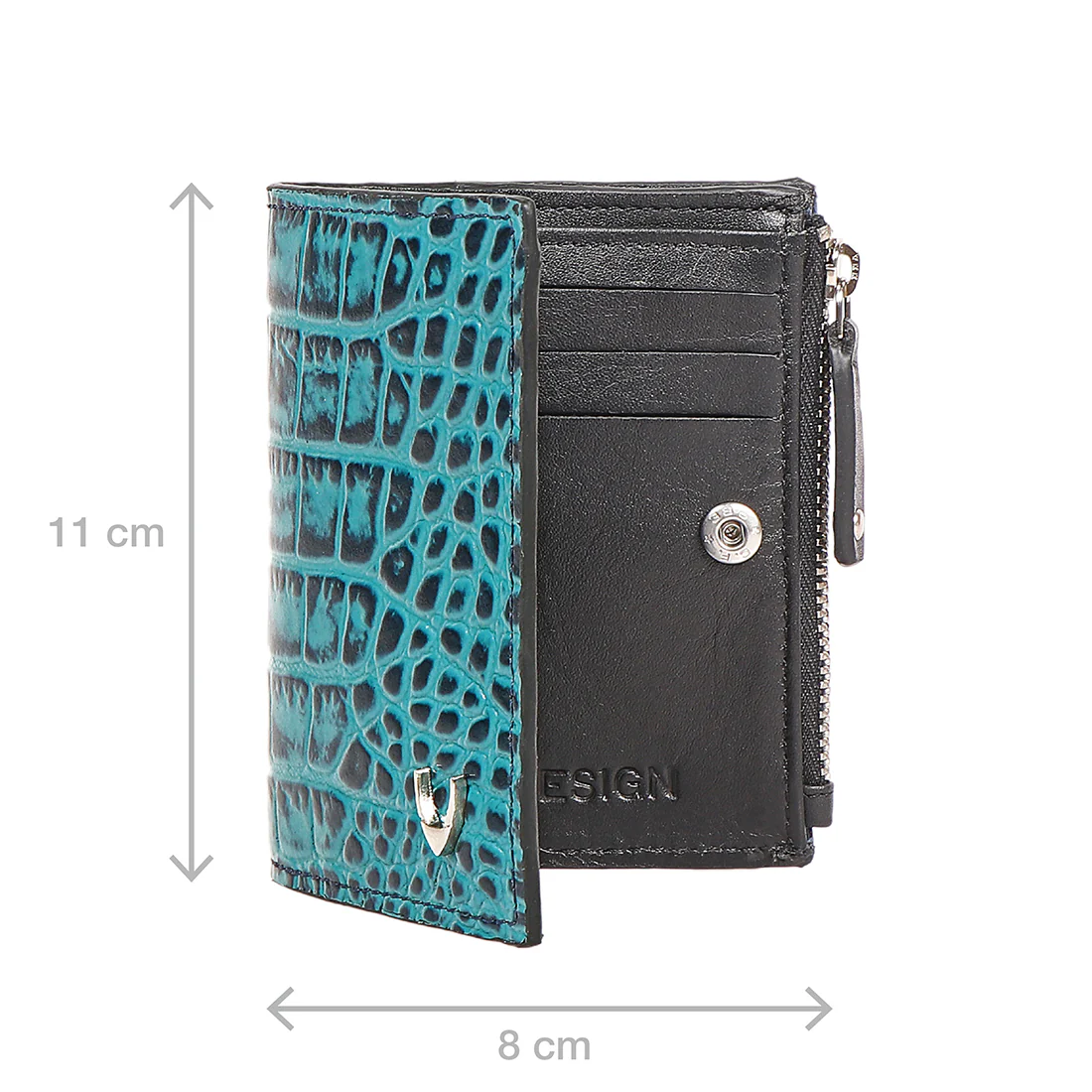 Corso W1 Blue Leather Bi-Fold Wallet - Image 4