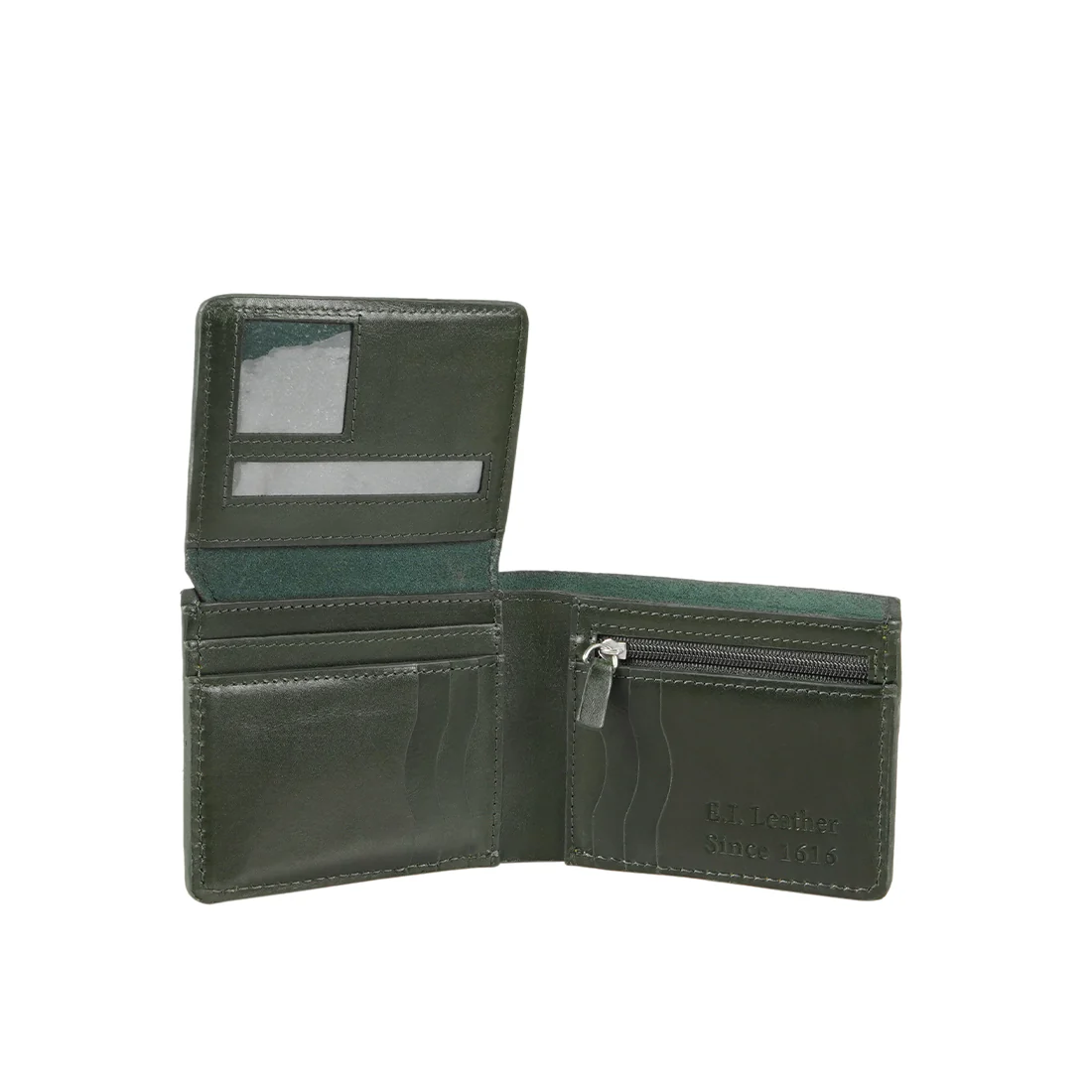 Count W2 Green Leather Bi-Fold Wallet - Image 8