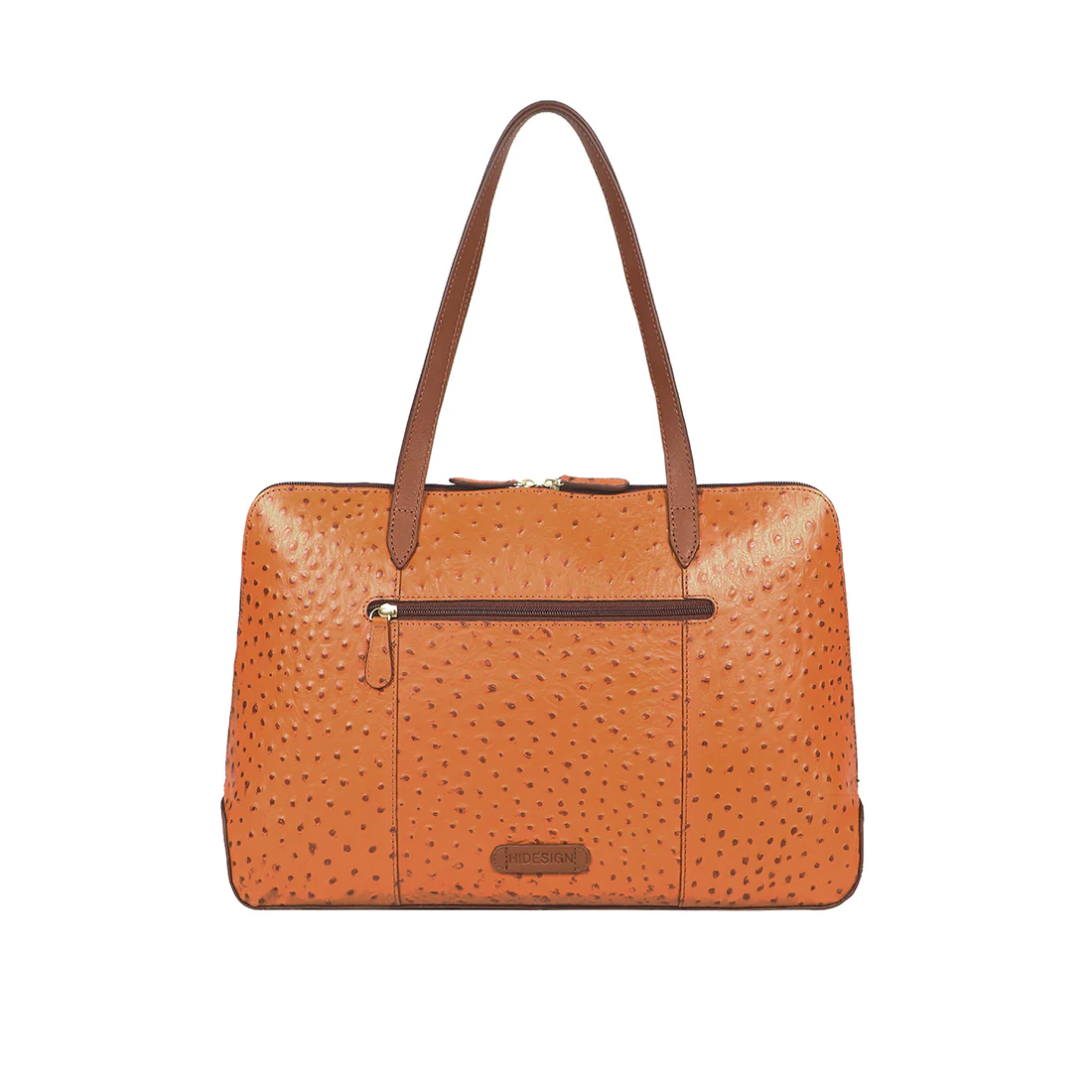 Croco 02 Tan Leather Tote Bag - Image 4