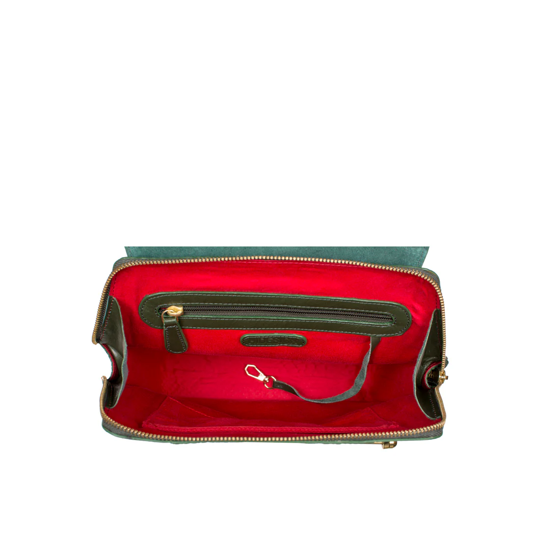Delilah 02 Green Leather Crossbody - Image 4