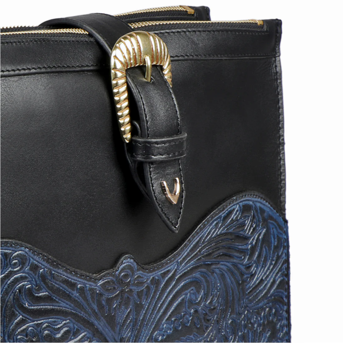 Desert Wind 02 Black Leather Crossbody - Image 5