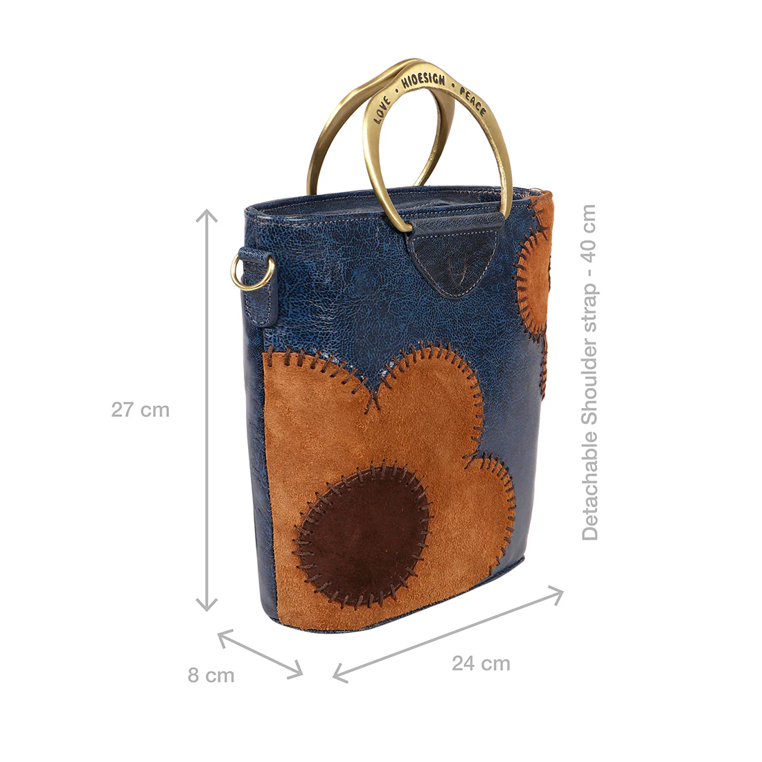 Diana 01 Blue Leather Crossbody - Image 3