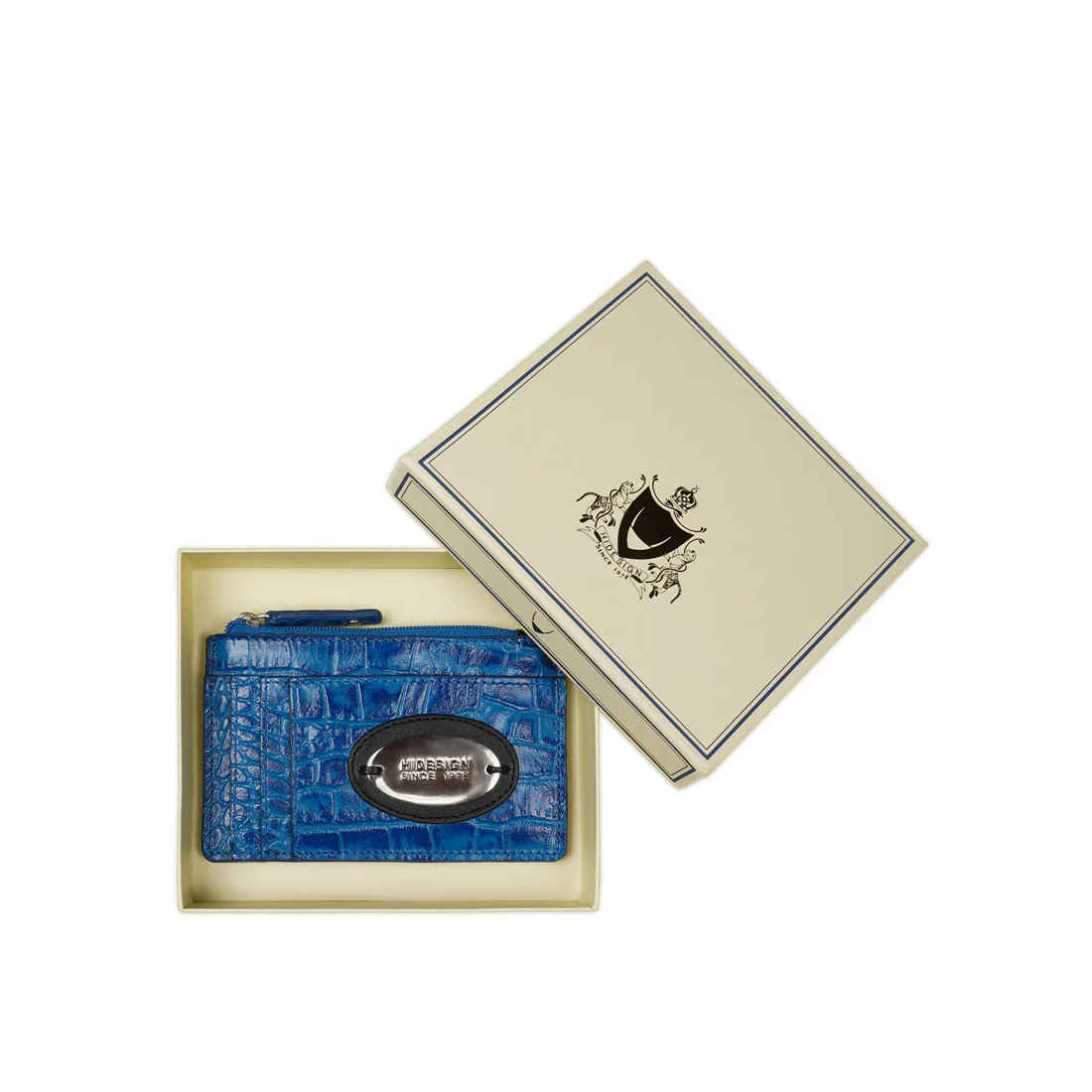 Dinah W2 Blue Leather Card Holder - Image 6