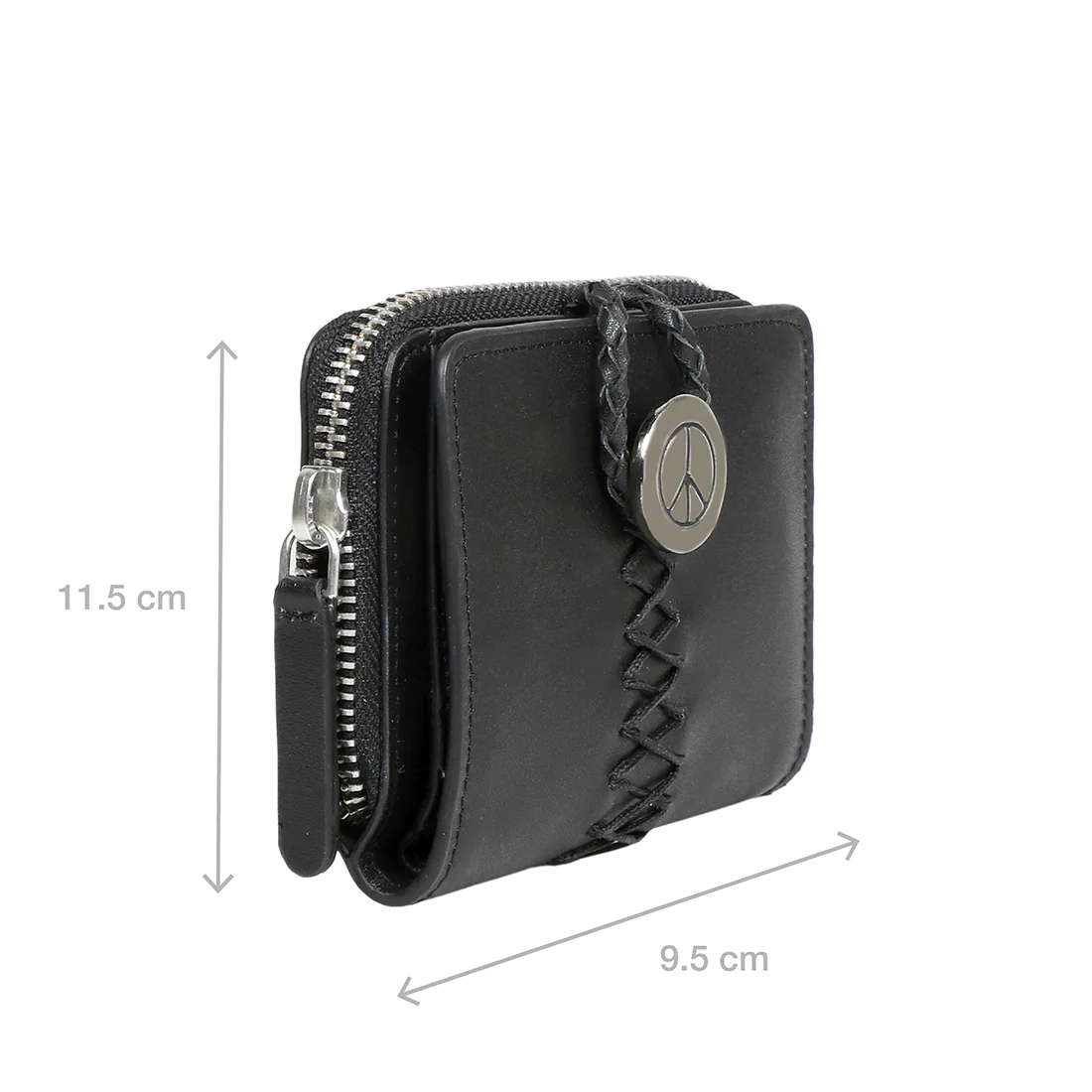 Donna W2 Black Leather Trifold Wallet - Image 3
