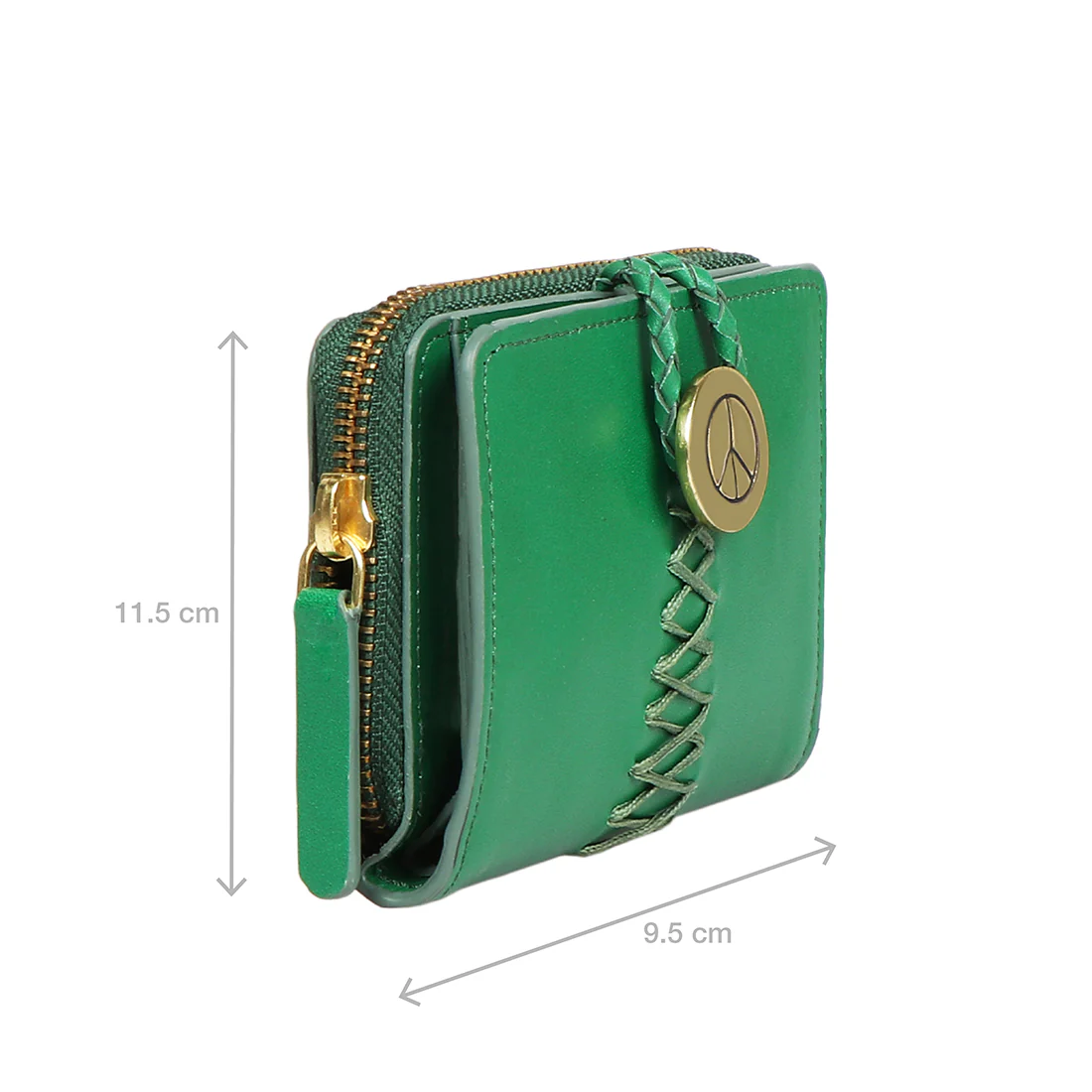 Donna W2 Green Leather Trifold Wallet - Image 3