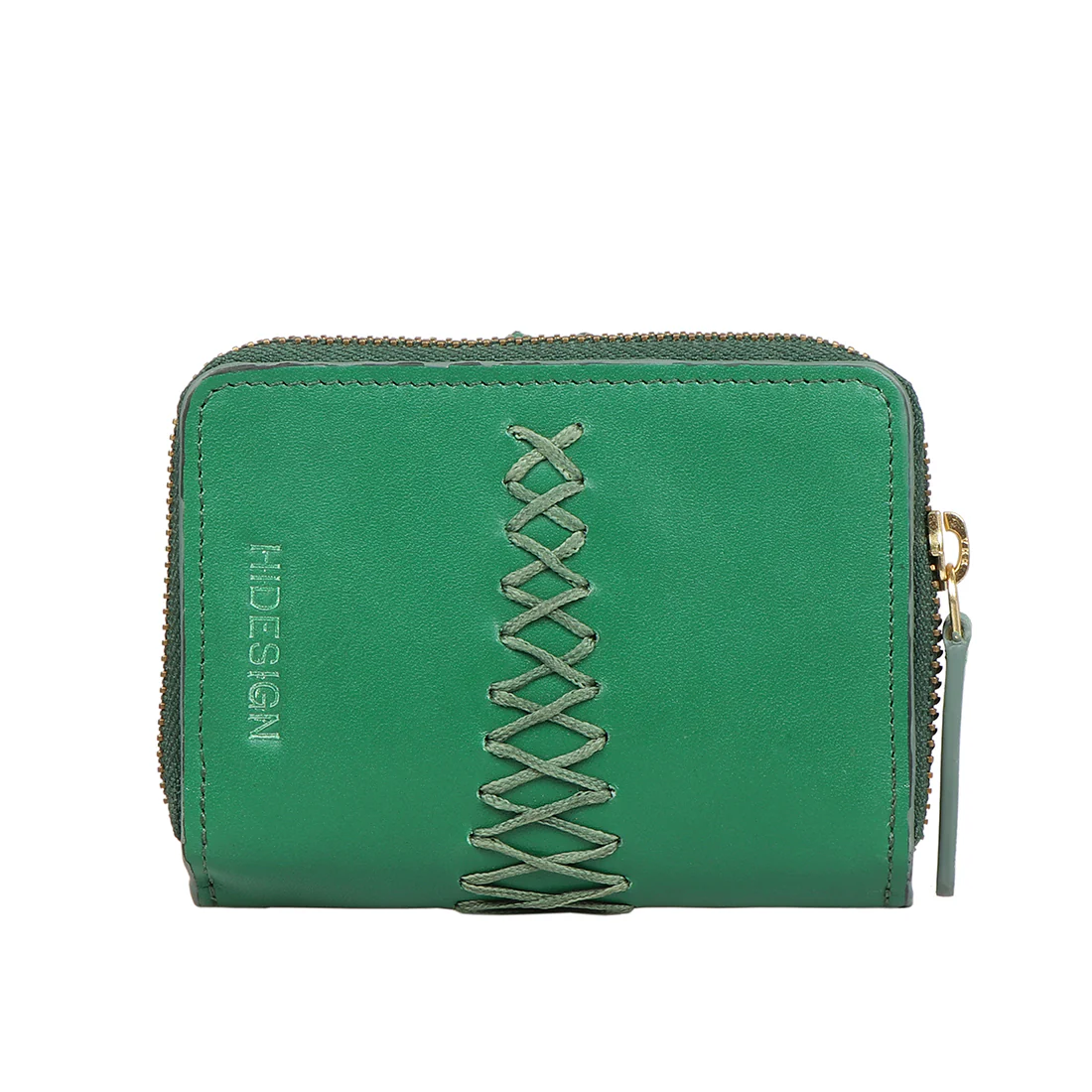 Donna W2 Green Leather Trifold Wallet - Image 4