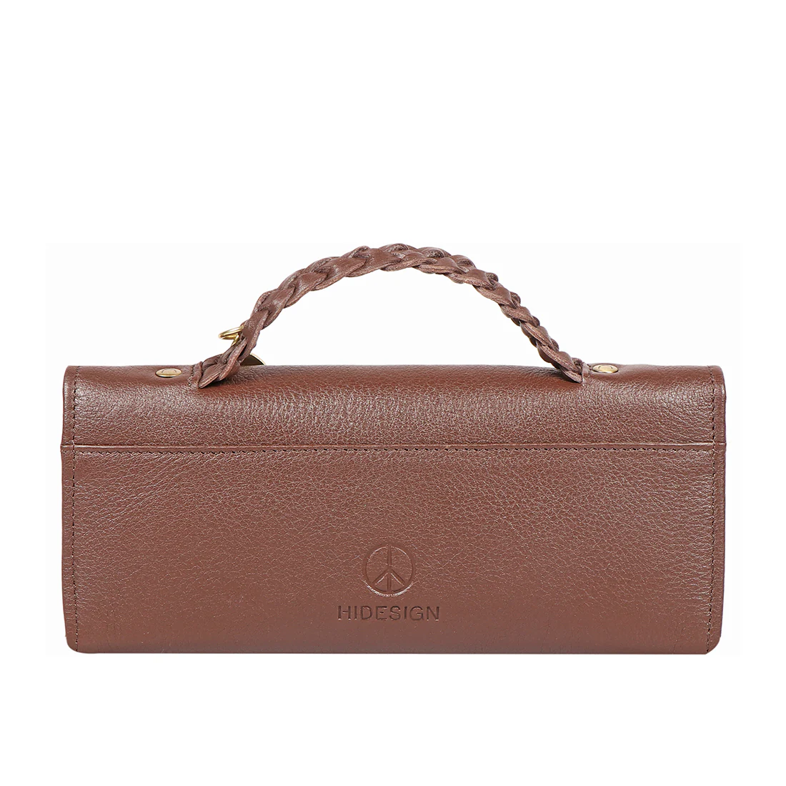 Donna W4 Brown Leather Trifold Wallet - Image 4