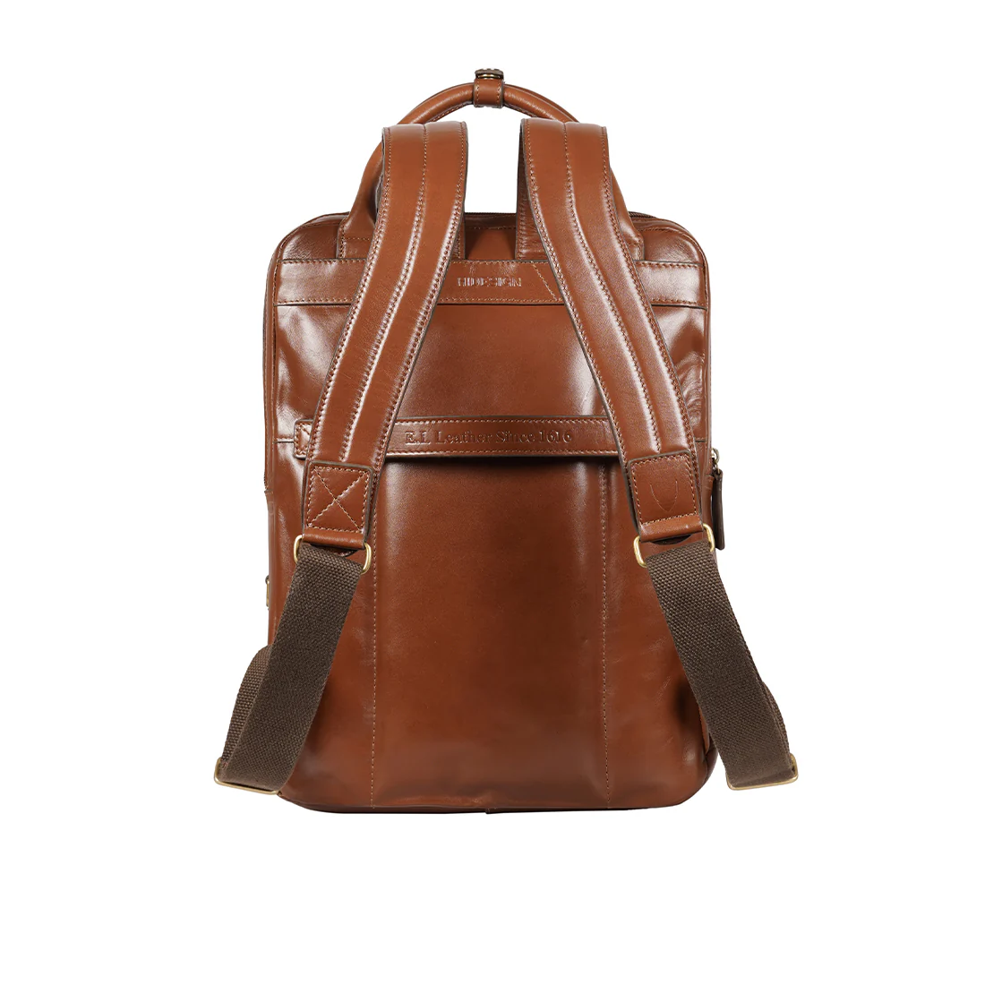 Duke 01 Tan Leather Backpack - Image 4