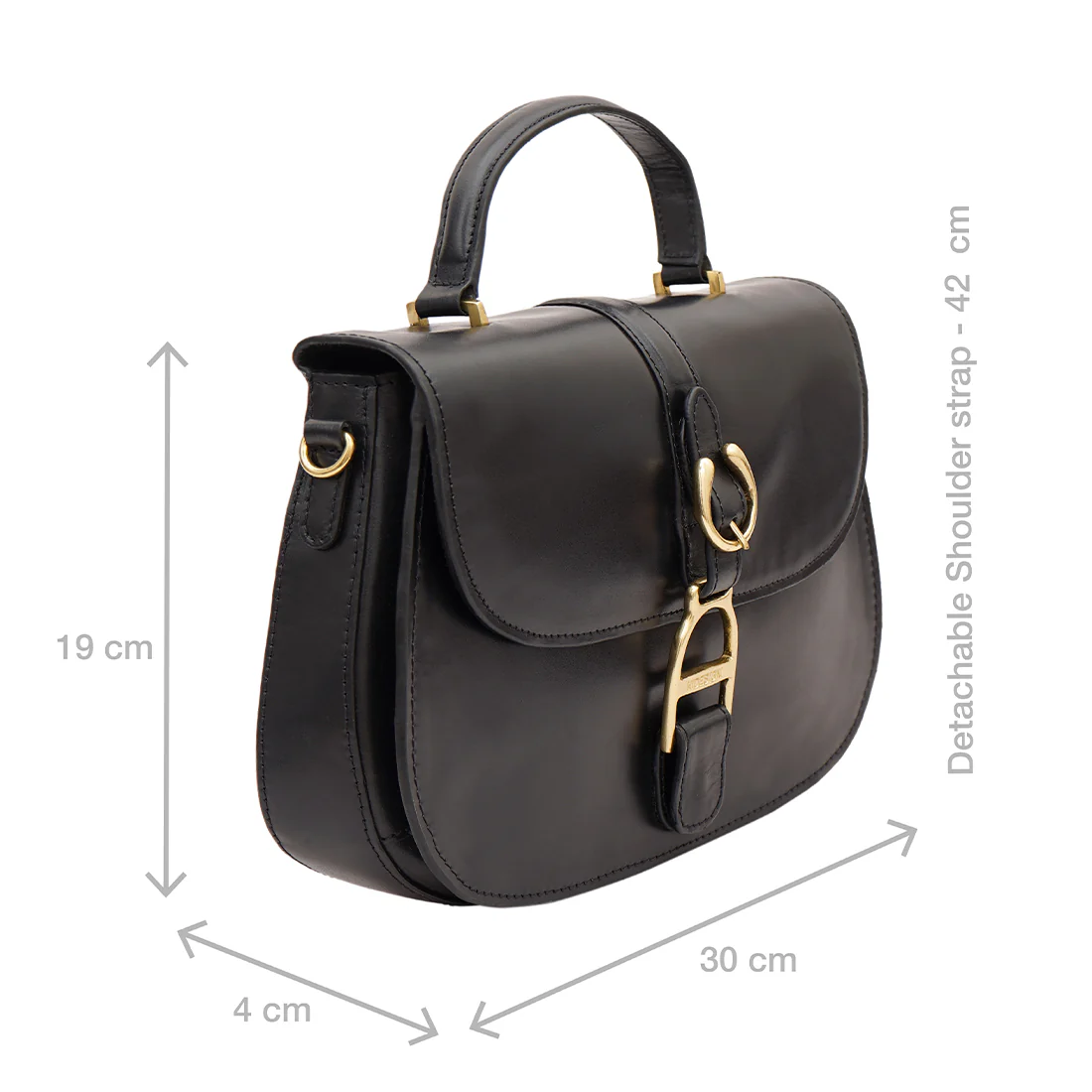 Durango 02 Black Leather Sling Bag - Image 3