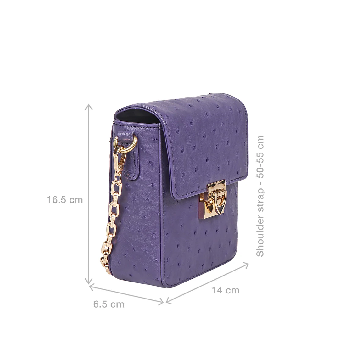 Eda 02 Violet Leather Sling Bag - Image 3