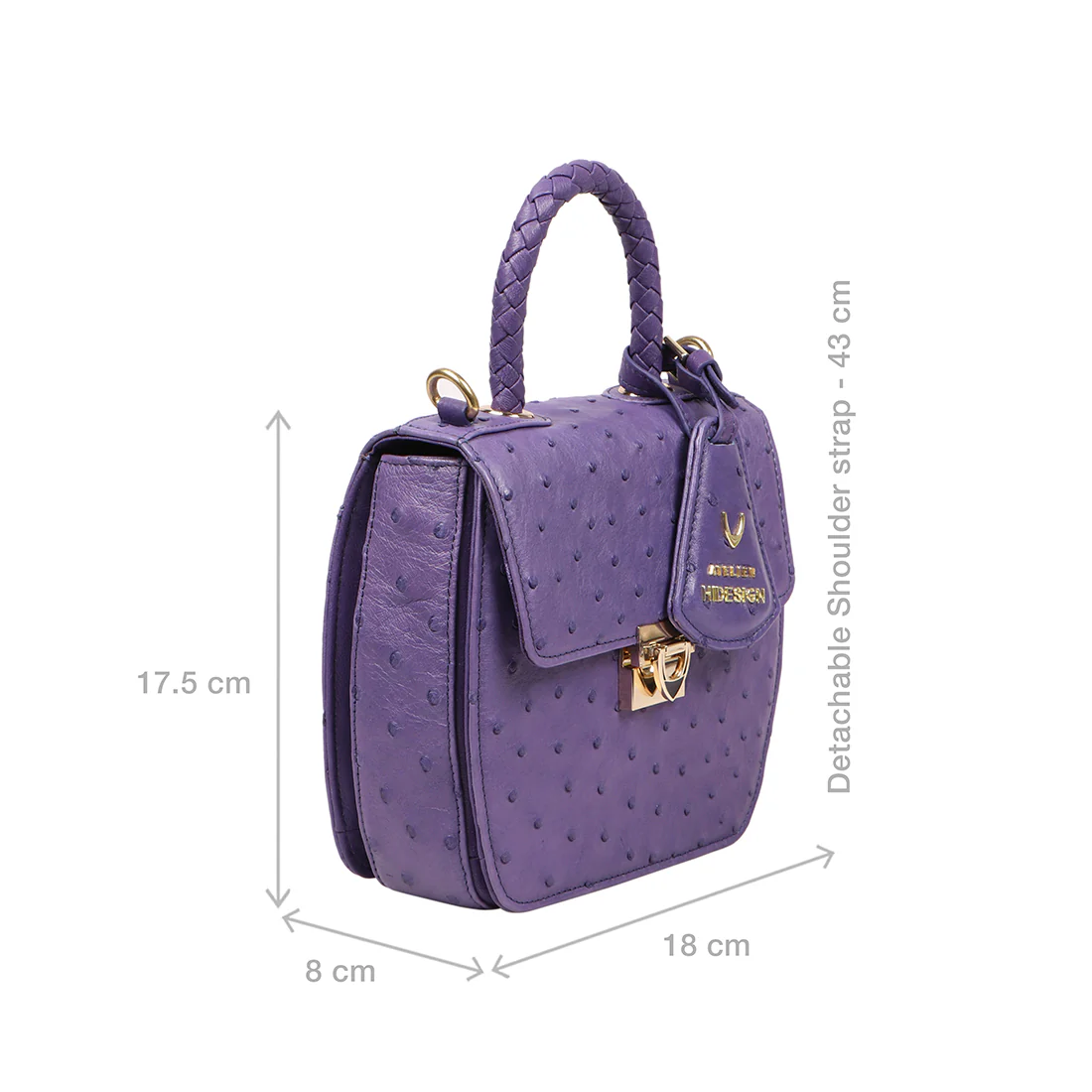 Eda 04 Violet Leather Sling Bag - Image 3
