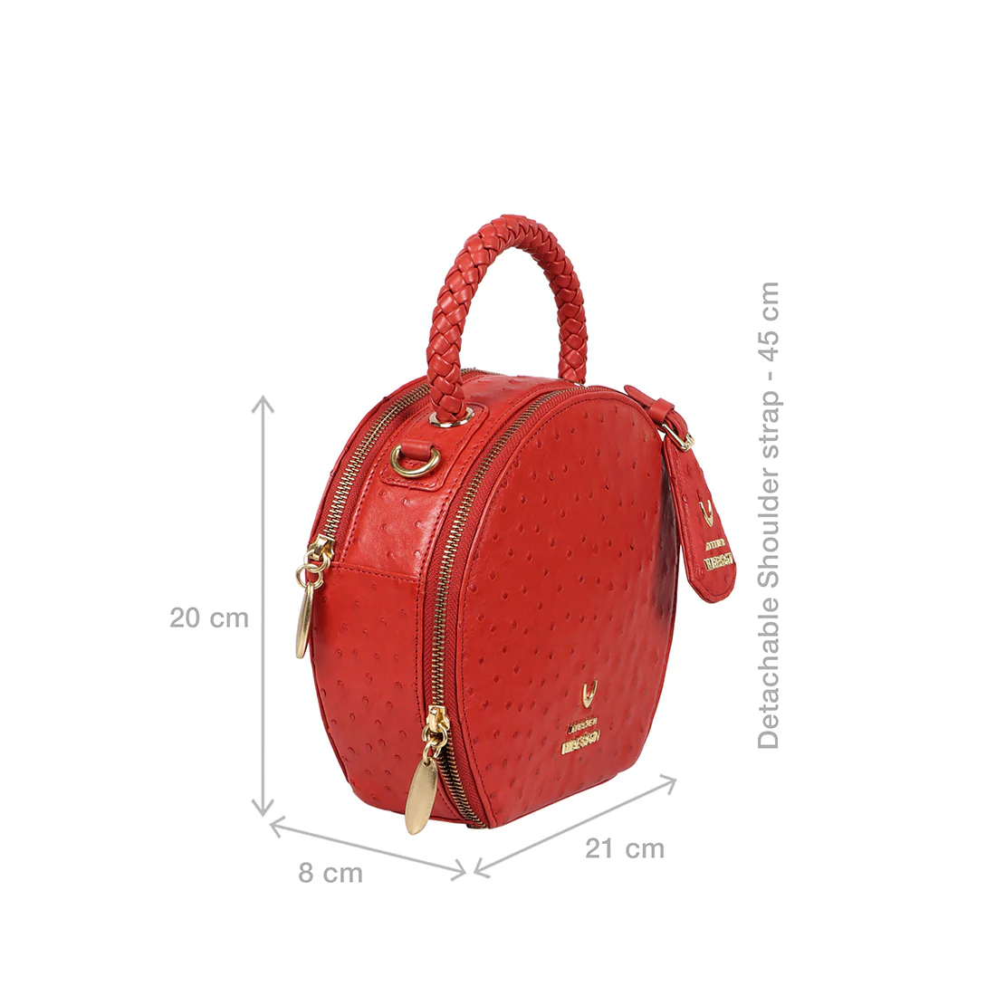 Eda 05 Red Leather Shoulder Bag - Image 3