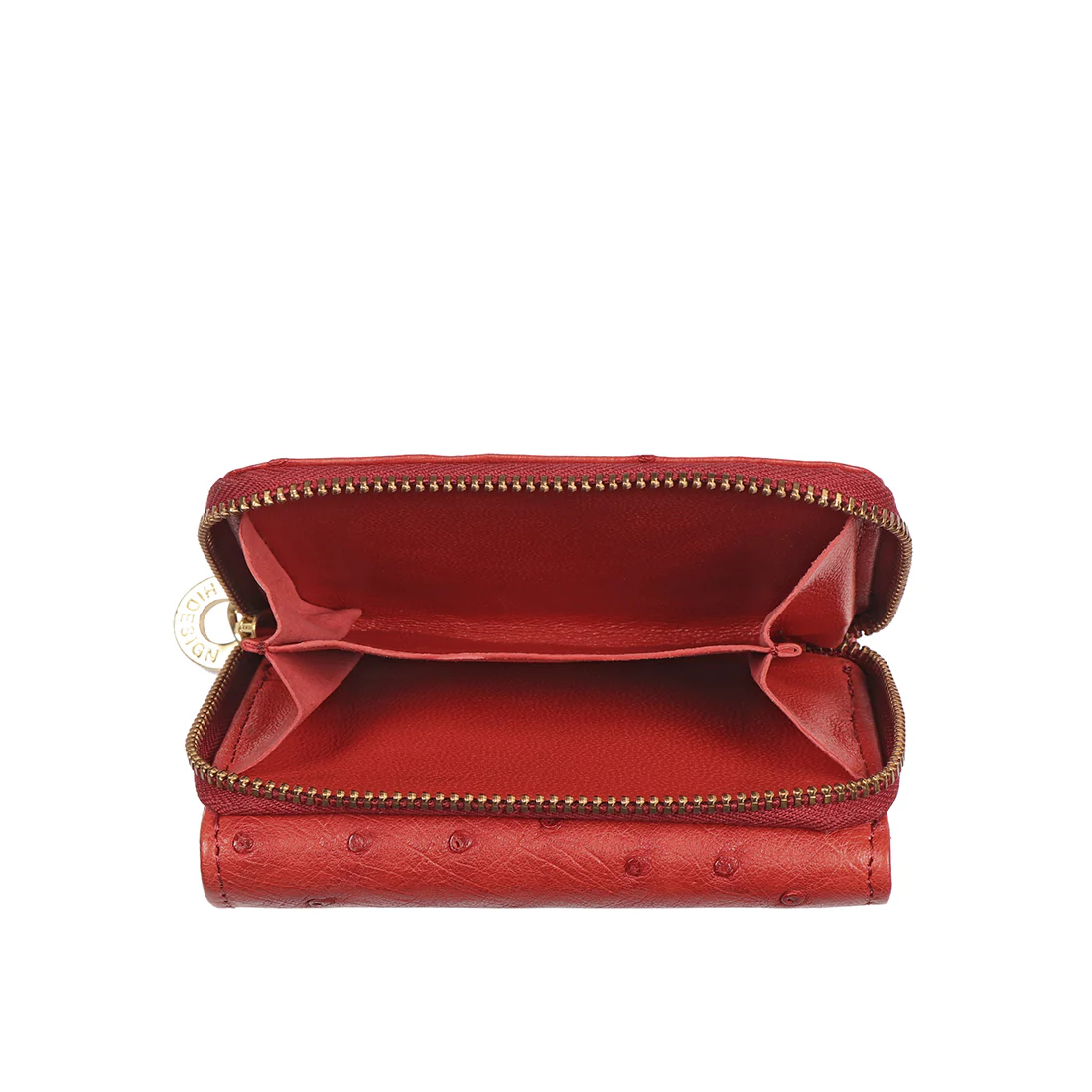 Eda W2 Red Leather Trifold Wallet - Image 8